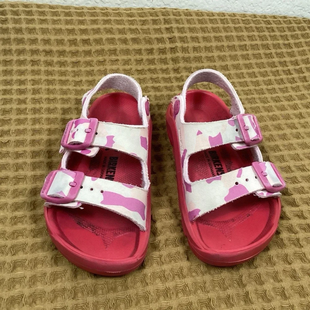 Birkenstock Rio Kids EVA Sandals Pink Camo Size 35 EU Youth 26 US C8